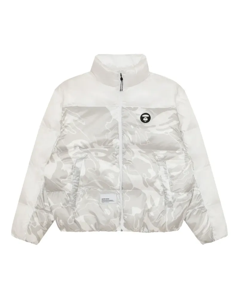 BAPE Gefütterte Jacke mit Camouflage-Print - Weiß Weiß