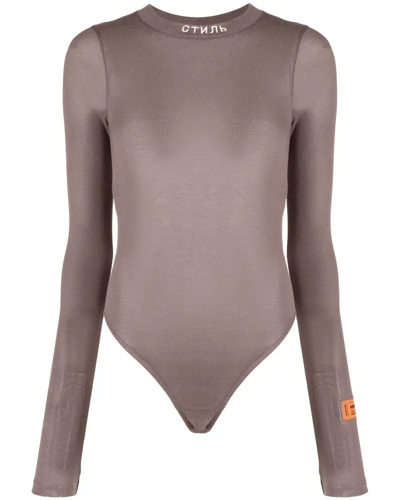 Heron Preston Oberteil mit Logo-Patch - Grau Grau