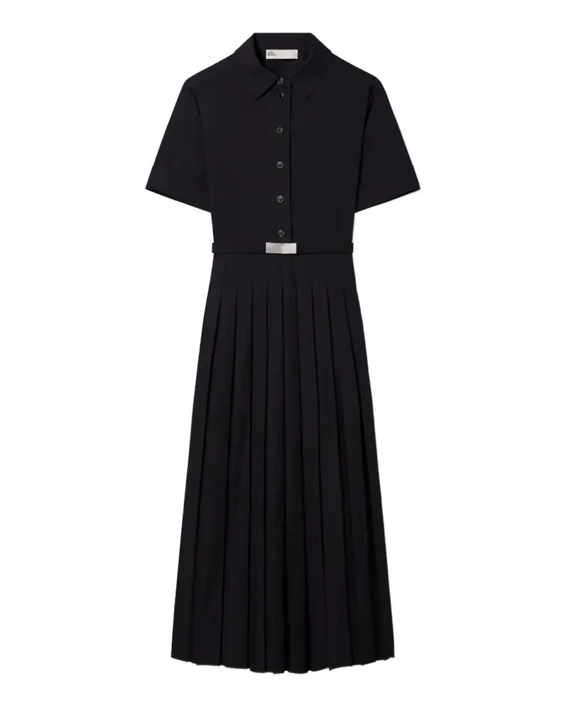 Tory Burch pleated poplin shirtdress - Schwarz Schwarz