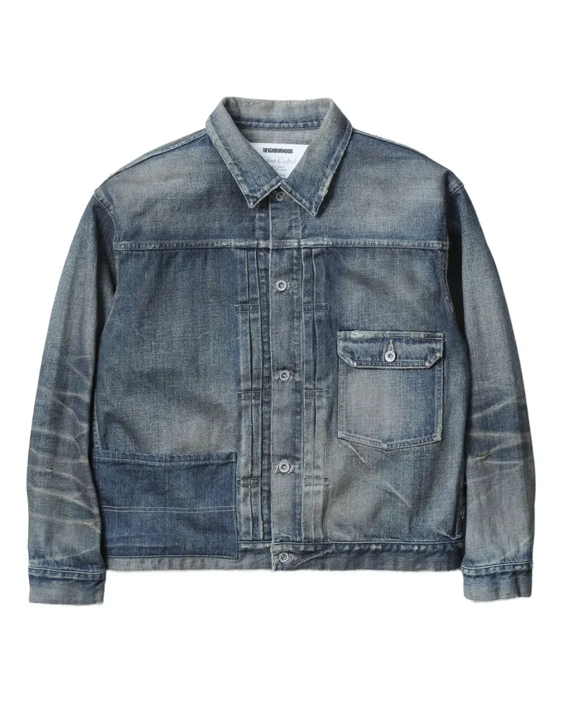 Neighborhood patchwork denim jacket - Blau Blau