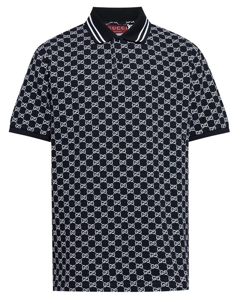 Gucci Poloshirt mit GG - Blau Blau