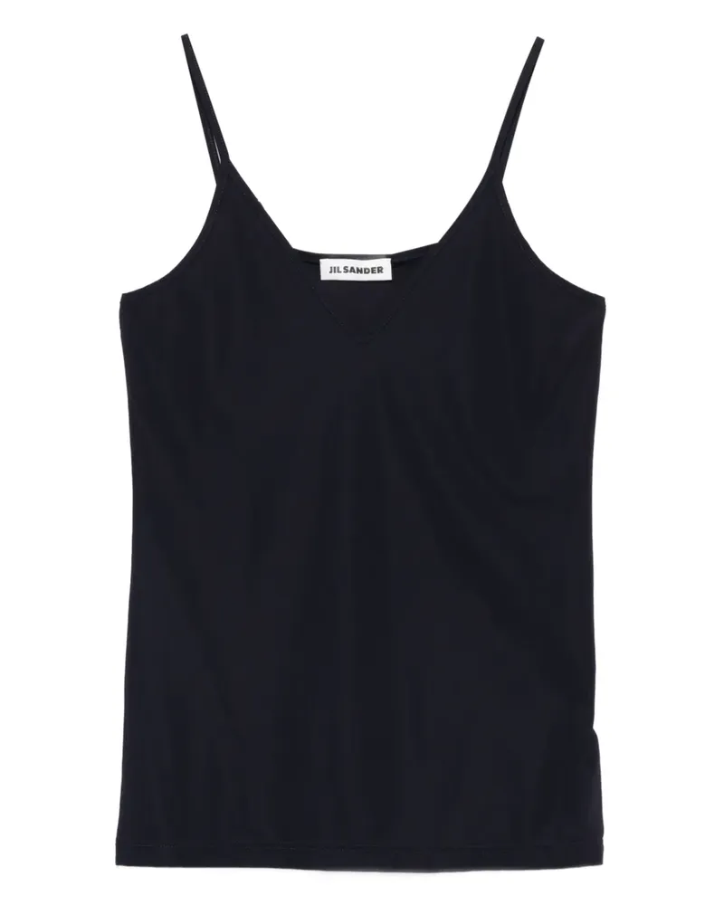 Jil Sander V-neck spaghetti-strap top - Schwarz Schwarz