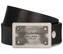 Gürtel mit Logo-Schnalle - Schwarz
