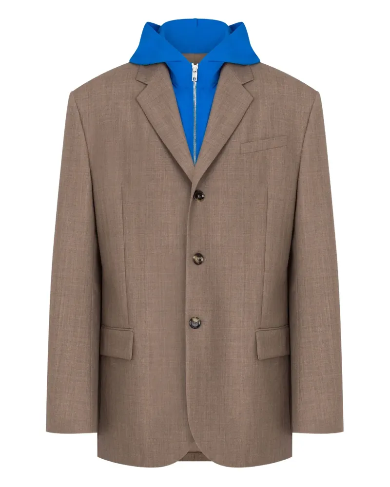 Moschino flap-pocket layered blazer - Braun Braun