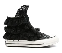 Sneakers mit Spitze - Schwarz