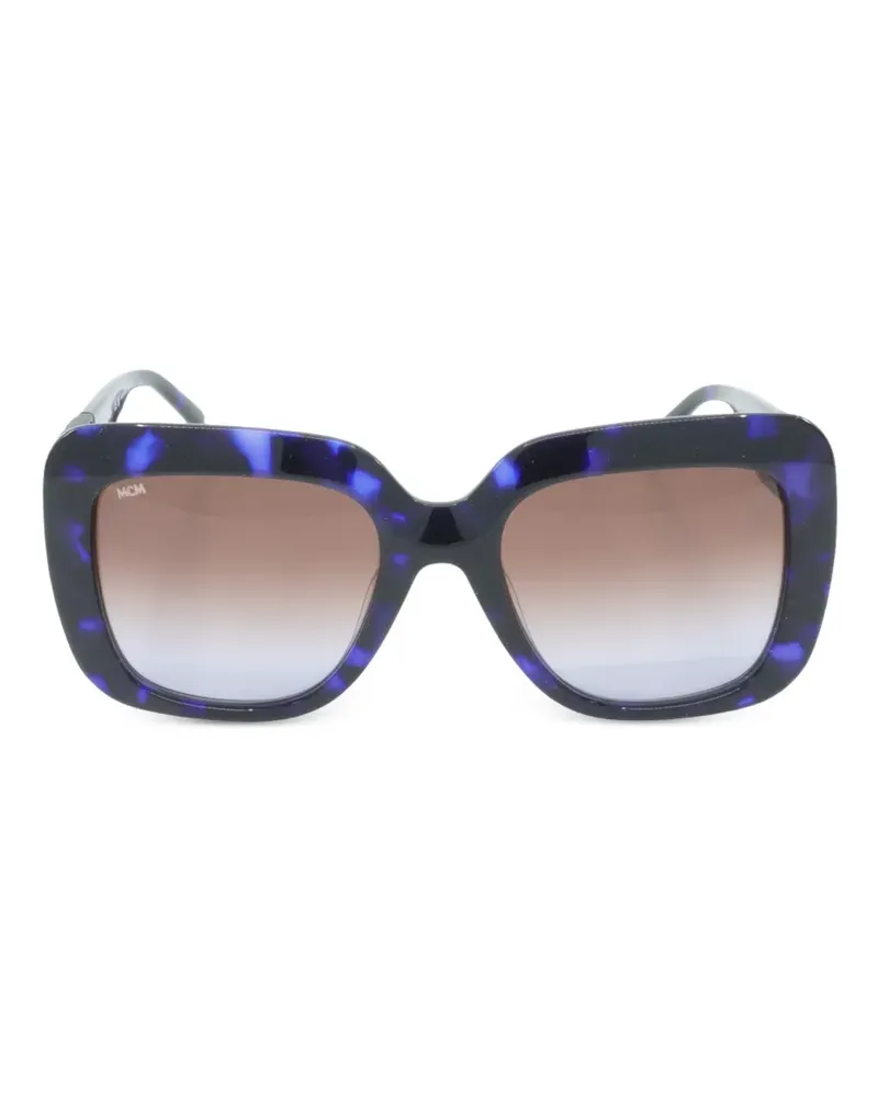 MCM Geometrische Sonnenbrille in Schildpattoptik - Blau Blau