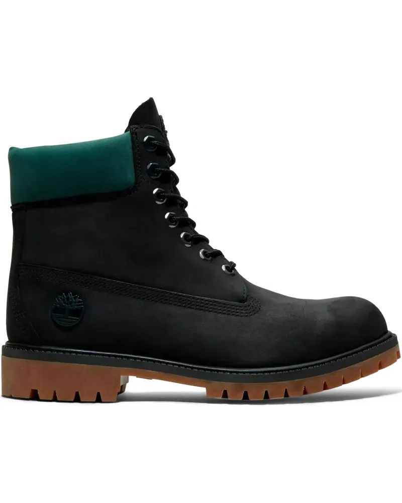 Timberland Premium 6-Inch "Black/Green" Stiefel - Schwarz Schwarz