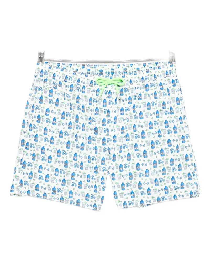 MC2 Saint Barth Lighting Micro Fantasy drawstring swim shorts - Weiß Weiß