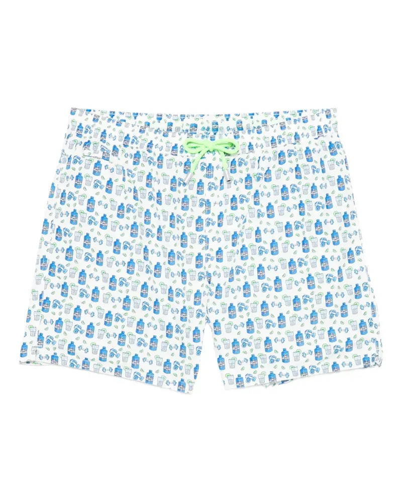 MC2 Saint Barth Lighting Micro Fantasy drawstring swim shorts - Weiß Weiß