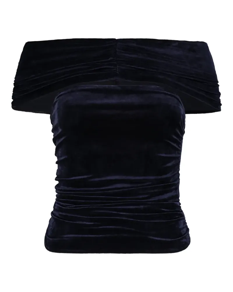 Alberta Ferretti off-shoulder blouse - Blau Blau