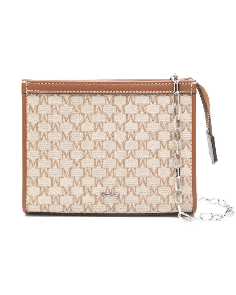 Max Mara Umhängetasche mit Monogramm-Kettenriemen - Nude Nude