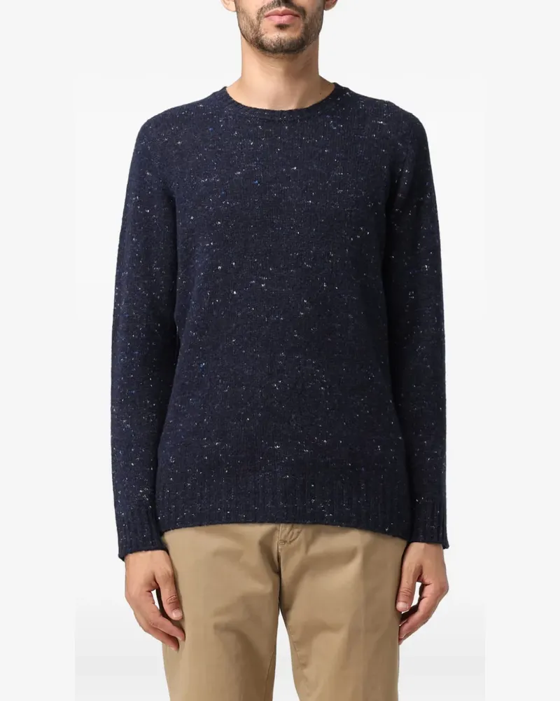 Drumohr  Melierter Pullover mit rundem Ausschnitt - Blau Blau