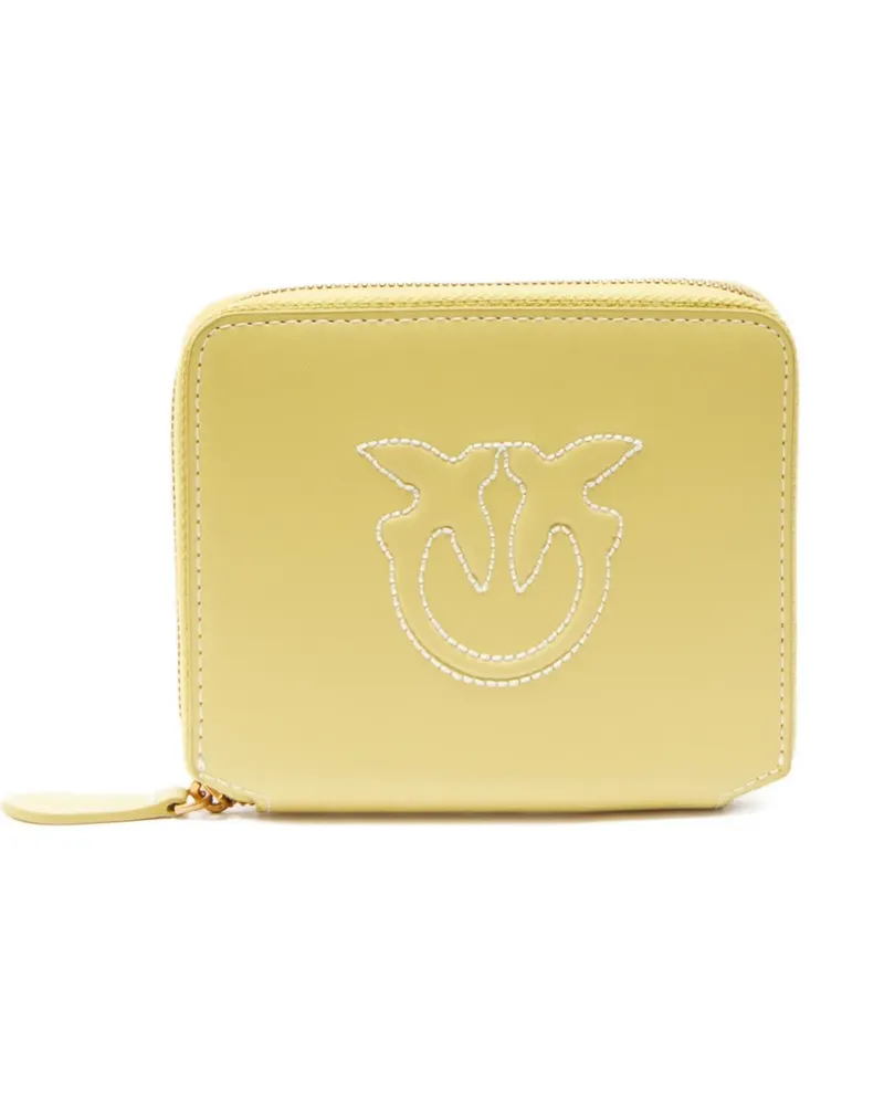 Pinko Portemonnaie mit Logo-Prägung - Gelb Gelb