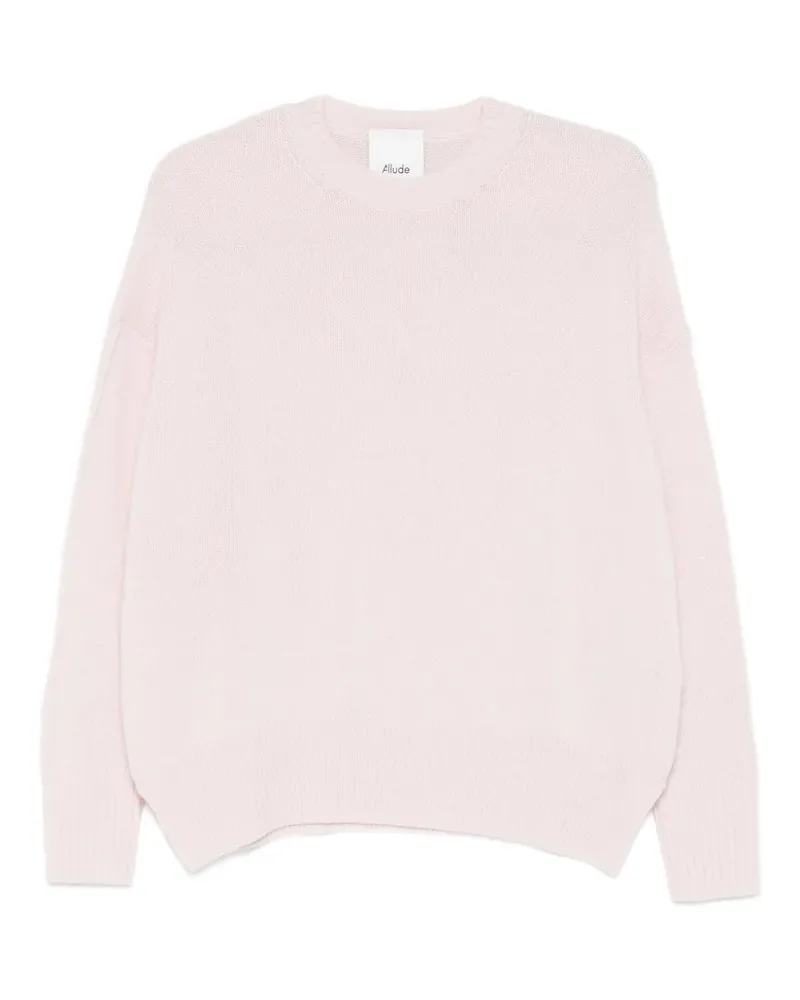 ALLUDE Pullover mit rundem Ausschnitt - Rosa Rosa