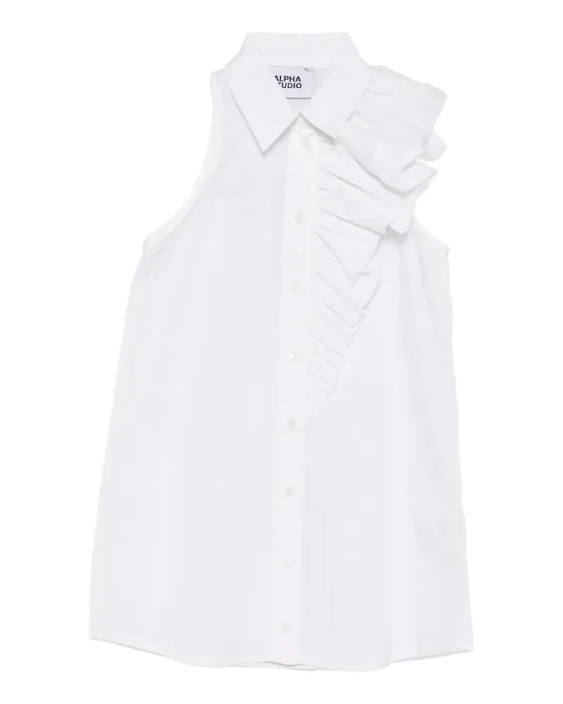 Alpha Studio Hemd mit Rüschen - Weiß Weiß