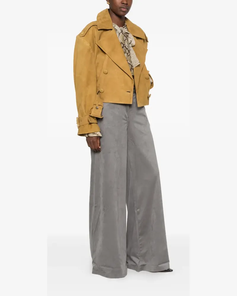 Norma Kamali belt-loop pocket palazzo pants - Grau Grau