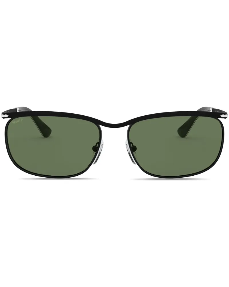 Persol Sonnenbrille mit eckigem Gestell - Schwarz Schwarz