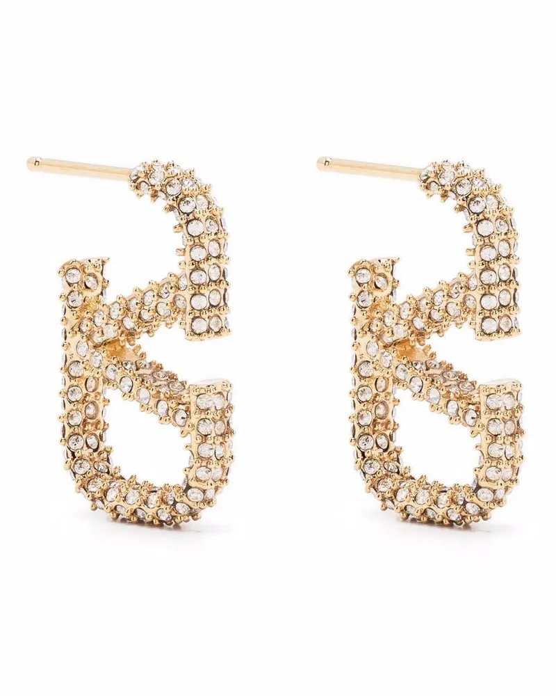Valentino Garavani VLogo Signature Ohrringe mit Kristallen - Gold Gold