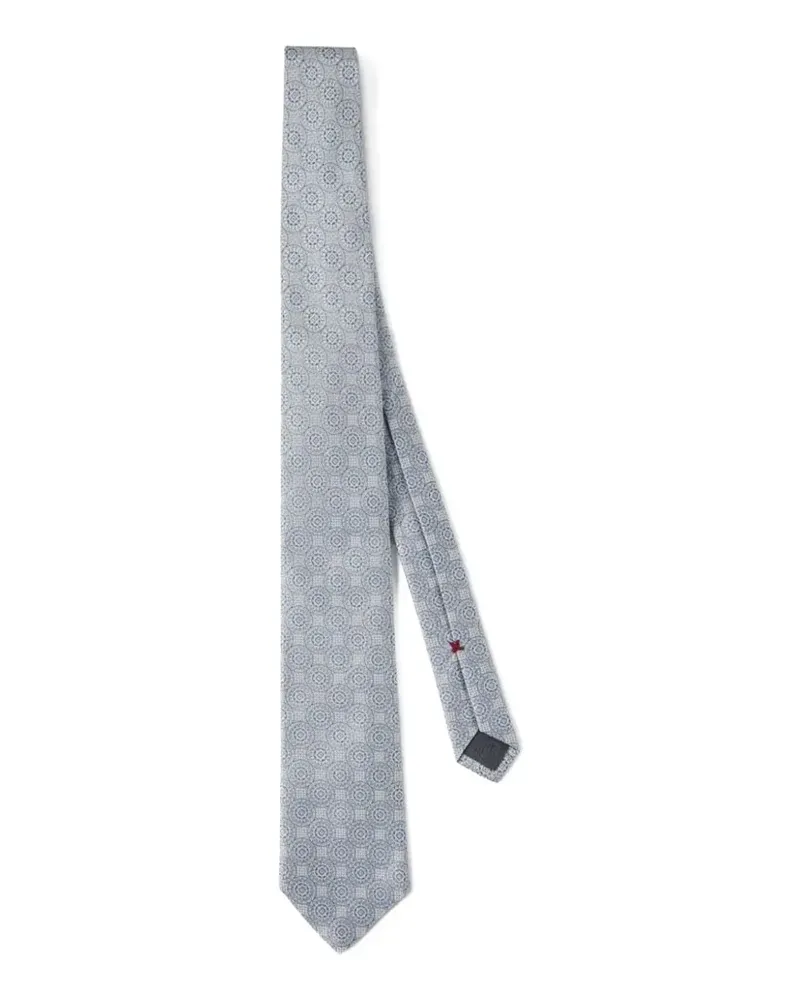 Brunello Cucinelli patterned silk tie - Grau Grau