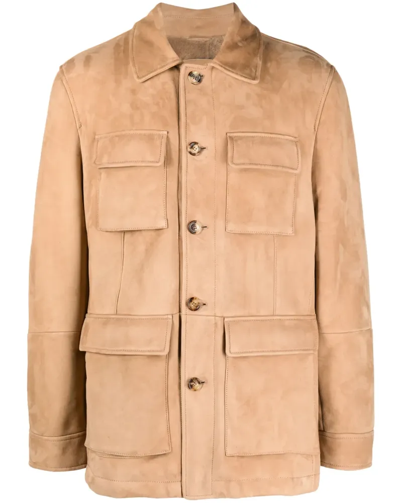 Brunello Cucinelli Jacke aus Wildleder - Nude Nude