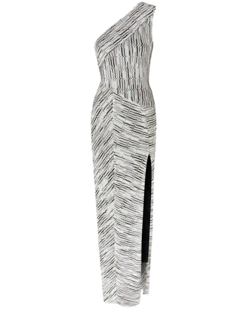 Missoni Maxikleid mit griechischem Muster - Silber Silber