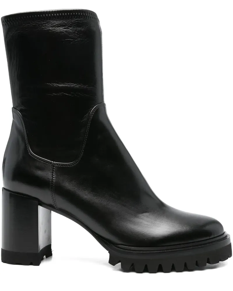 Truman's Shoes Stiefeletten mit Stretchanteil 80mm - Schwarz Schwarz