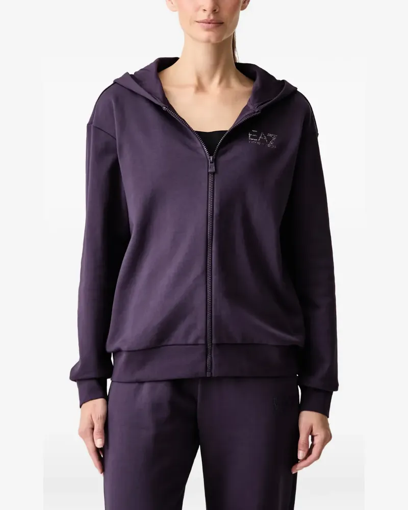 EA7 logo-print track suit - Violett Violett