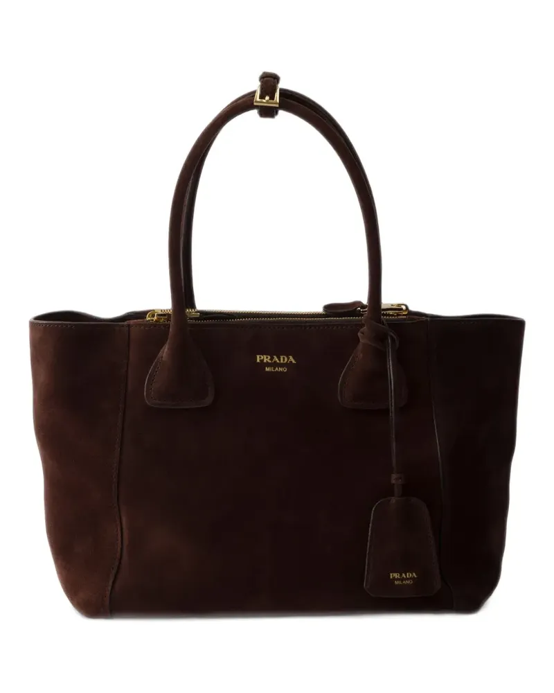 Prada Mittelgroße Tote Bag aus Wildleder - Braun Braun
