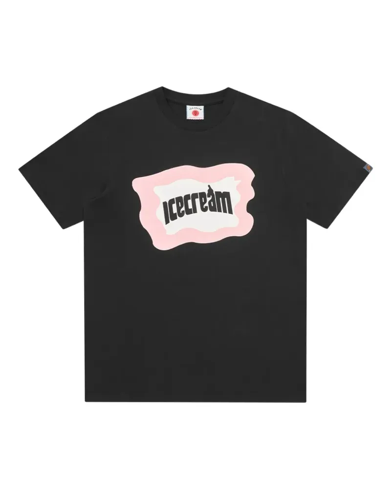 ICECREAM logo-print cotton T-shirt - Schwarz Schwarz
