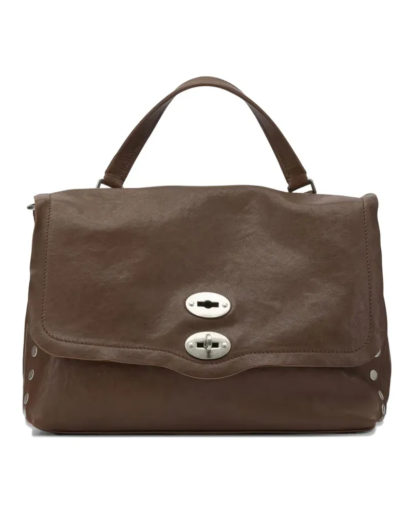 Zanellato Lock-Tote Bag mit Nietendetail - Braun Braun