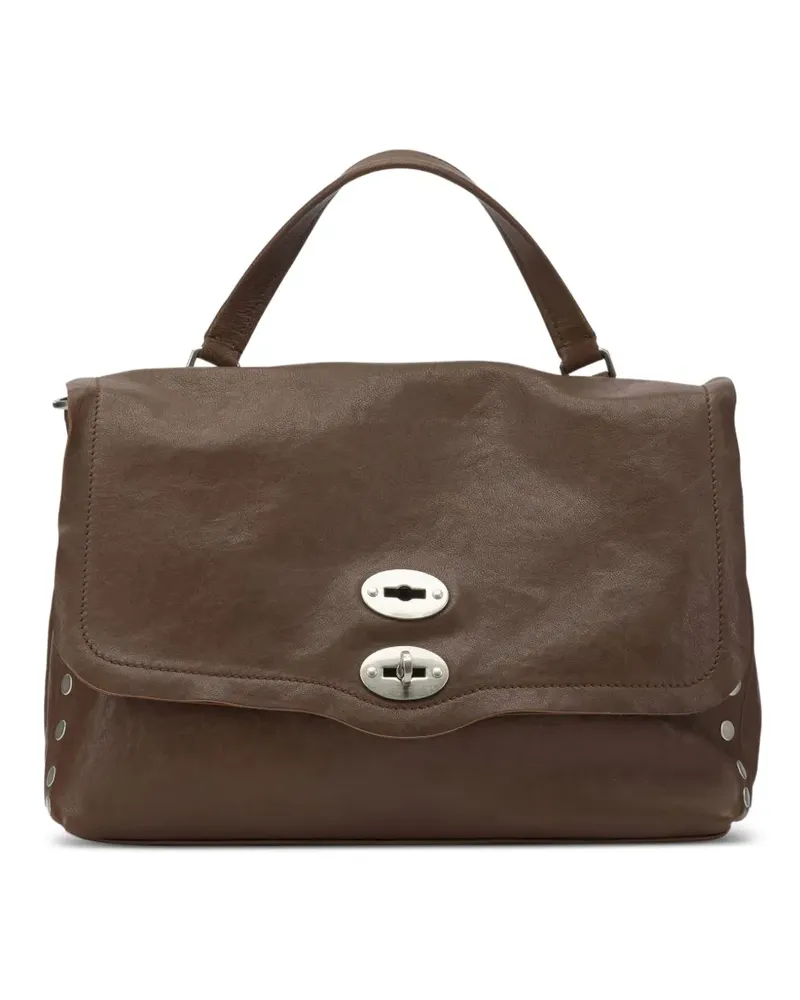 Zanellato Lock-Tote Bag mit Nietendetail - Braun Braun