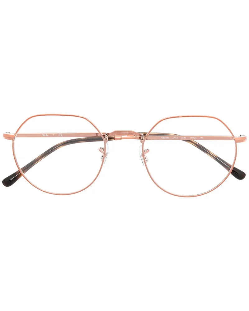 Ray Ban Brille mit rundem Gestell - Gold Gold