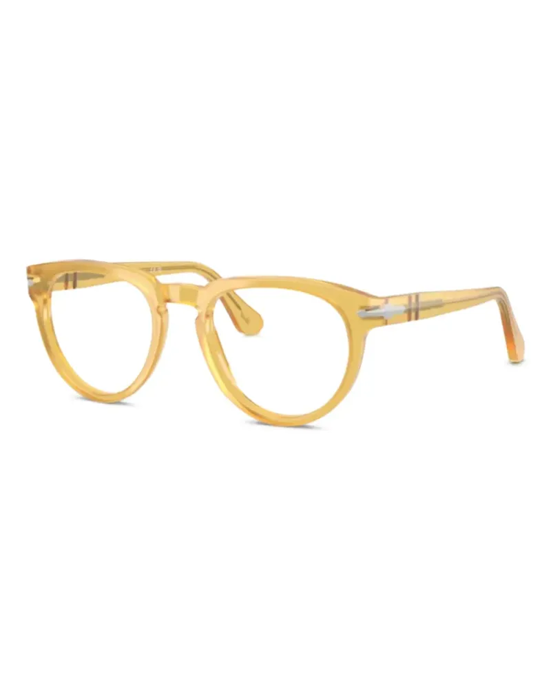 Persol Brille mit rundem Gestell - Gelb Gelb