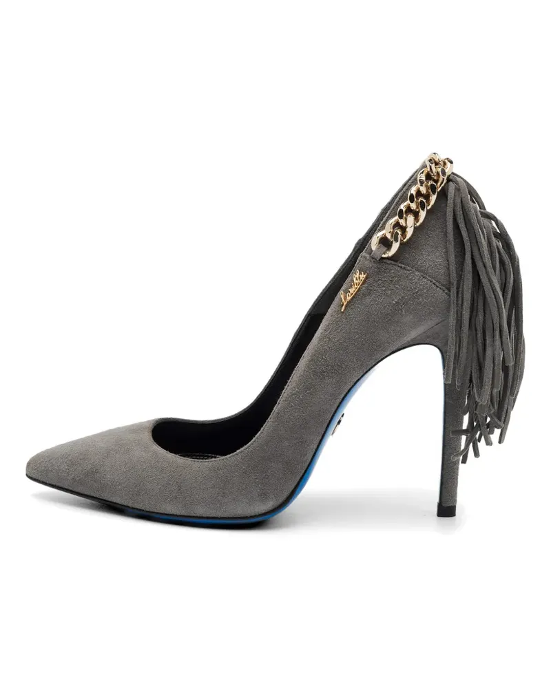 Loriblu Spitze Pumps mit Zehenkette - Grau Grau