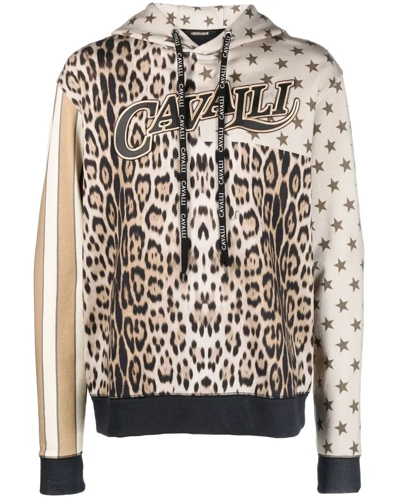 Roberto Cavalli Hoodie mit Animal-Print - Nude Nude