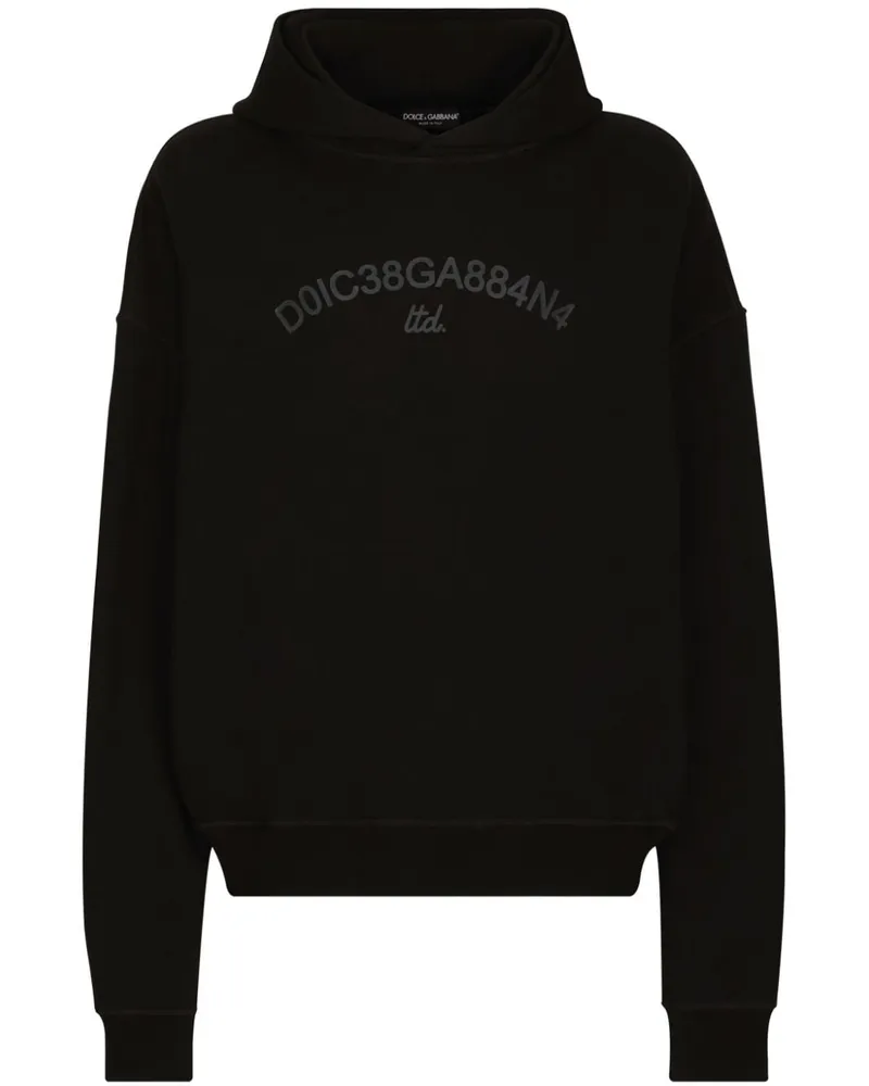 Dolce & Gabbana Hoodie mit Logo-Print - Schwarz Schwarz