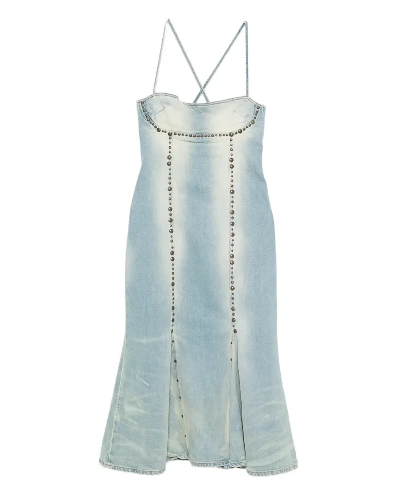 Blumarine Kleid mit Nieten - Blau Blau