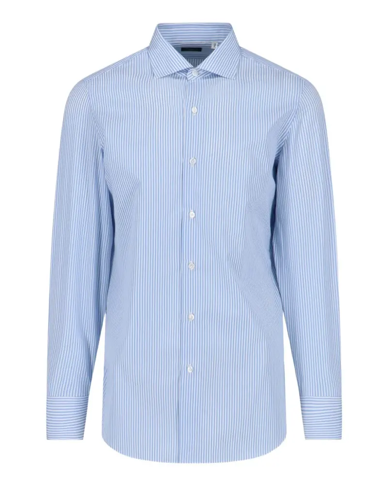 Finamore 1925 Gestreiftes Hemd - Blau Blau