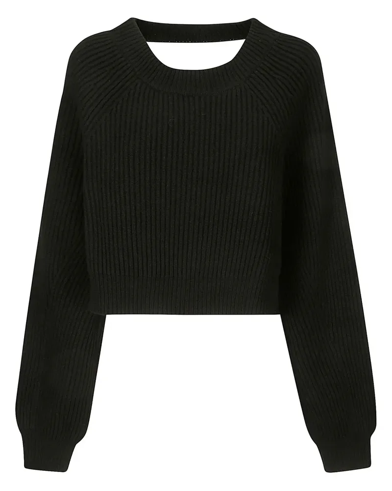Yohji Yamamoto Rückenfreies Cropped-Top - Schwarz Schwarz