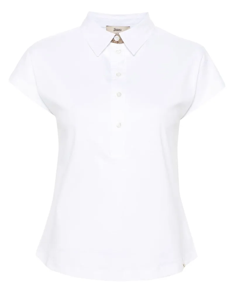 Herno Poloshirt mit Logo-Streifen - Weiß Weiß