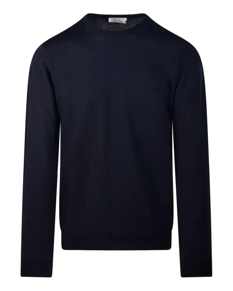 Roberto Collina crew-neck ribbed-trim sweater - Blau Blau