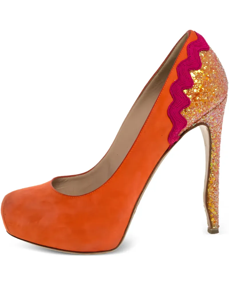 Nicholas Kirkwood Pre-owned Pumps mit Glitter-Detail 130mm - Orange Orange