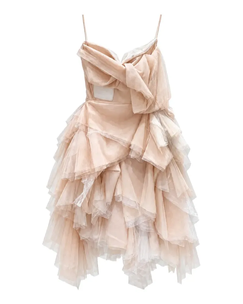 Maticevski Gerüschtes Minikleid aus Tüll - Rosa Rosa