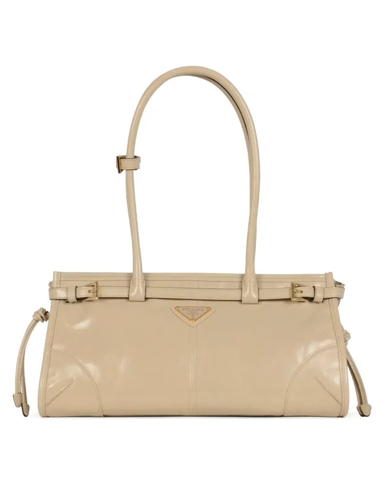 Prada Bonnie medium leather handbag - Nude Nude
