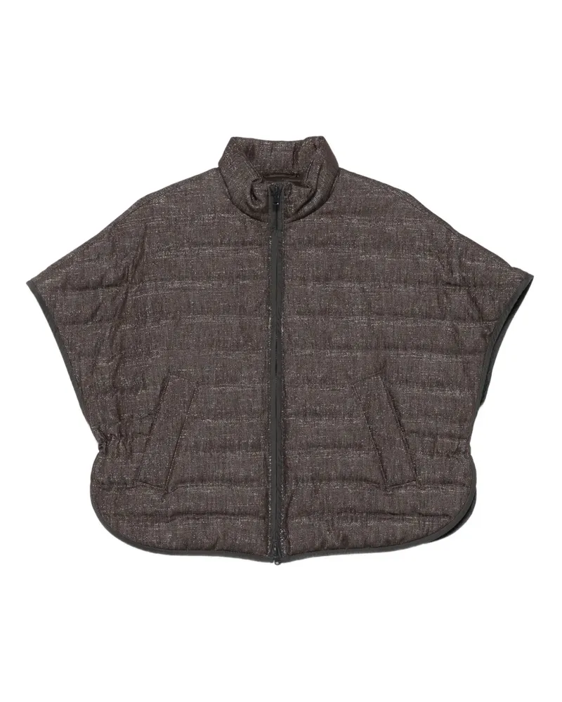Brunello Cucinelli Gesteppte Jacke mit Reißverschluss - Braun Braun
