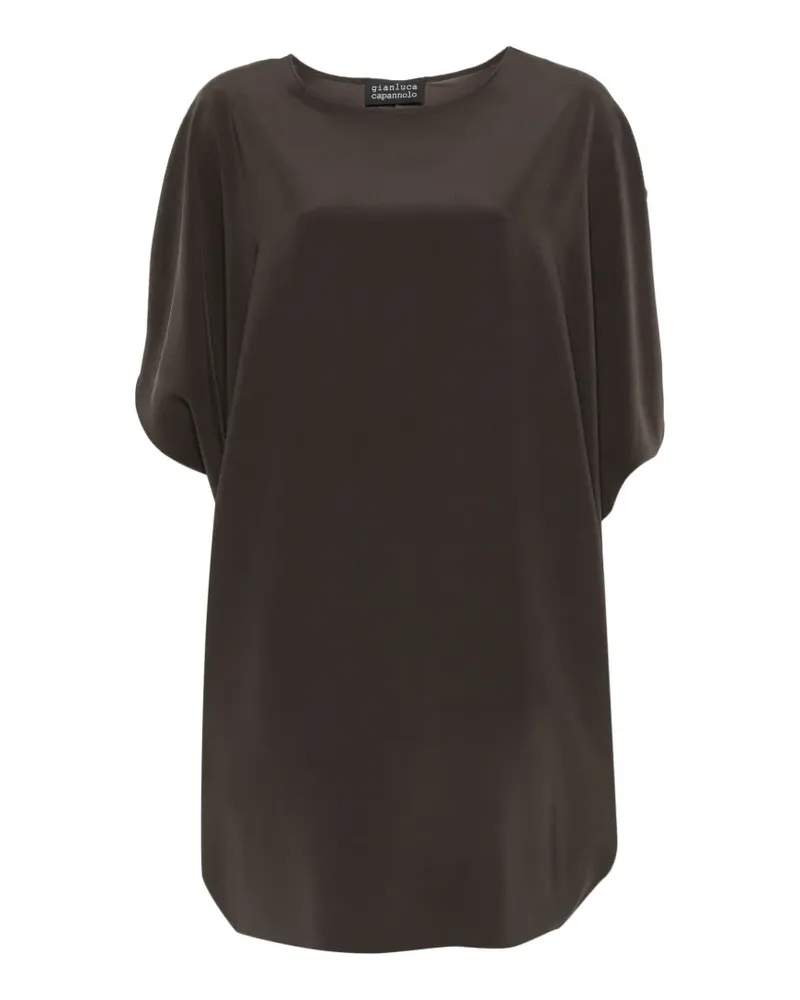 Gianluca Capannolo Iris Minikleid mit Fledermausärmeln - Braun Braun