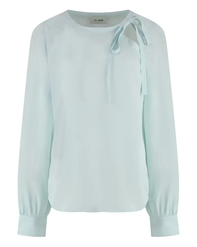 ST. JOHN Bluse aus Seide - Blau Blau