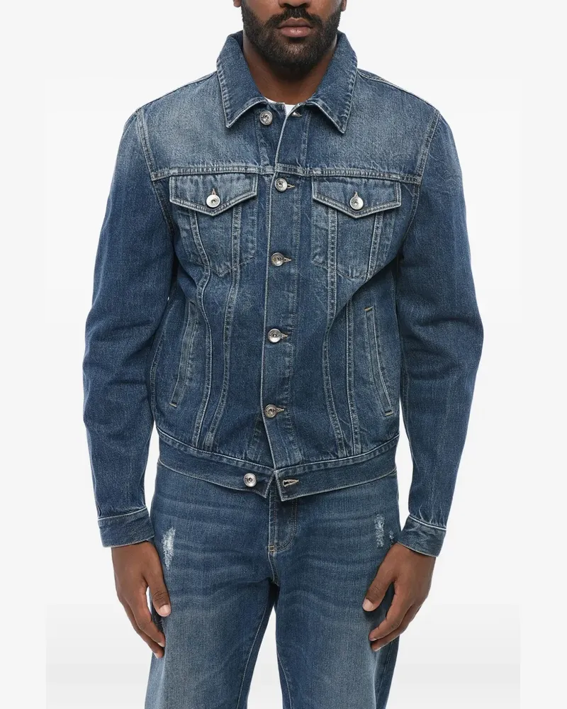 Brunello Cucinelli flap-pocket denim jacket - Blau Blau