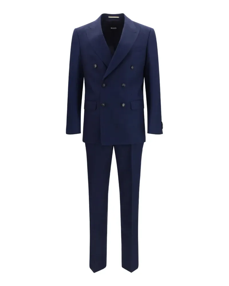 HUGO BOSS double-breasted peak-lapels suit - Blau Blau