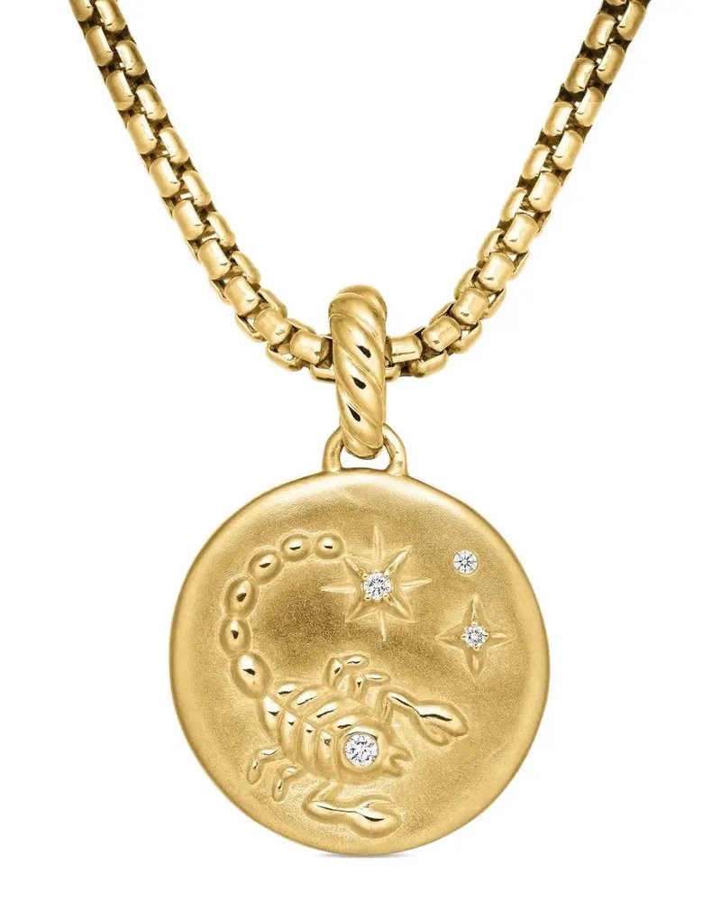 David Yurman 18kt Scorpio Gelbgoldhalskette mit Diamant Gold